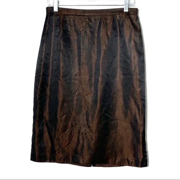 Vera Mont Dresses & Skirts - Vera Mont Brown Sheen Pencil Skirt